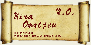 Mira Omaljev vizit kartica
